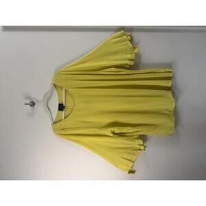 W5 Women's Yellow 3X Top with Flared Sleeves